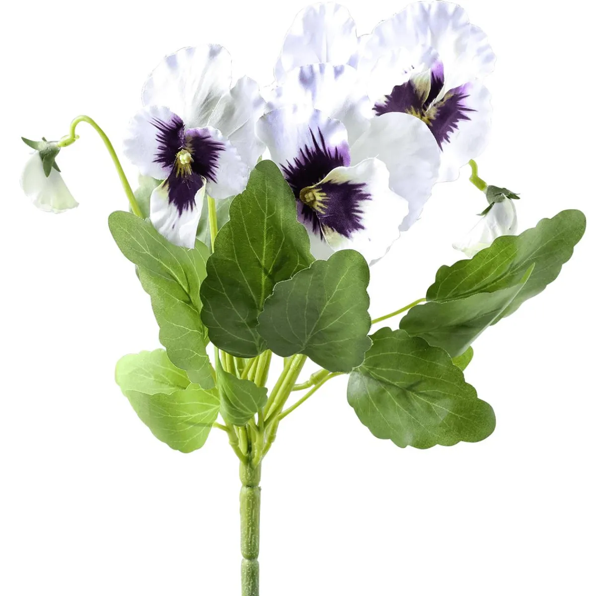 Decoración De Primavera|Ramos Y Coronas De Flores>DecoWoerner Pensamientos Artificiales s, 27 Cm blanco