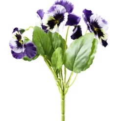 Decoración De Primavera|Ramos Y Coronas De Flores>DecoWoerner Pensamientos Flores Artificiales Morado, 27 Cm violeta