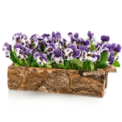 Decoración De Primavera|Ramos Y Coronas De Flores>DecoWoerner Pensamientos Flores Artificiales Morado, 27 Cm violeta