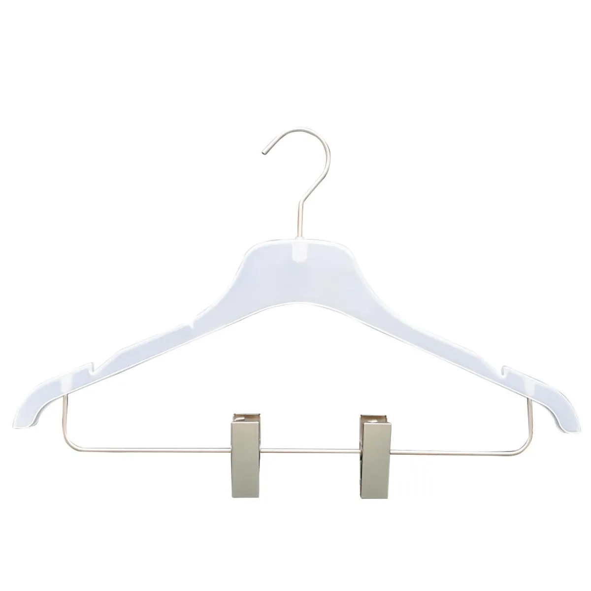 Perchas>DecoWoerner Percha 42 Cm Esmerilada Con Muescas Y Barra De Sujeción 50 Uds. blanco