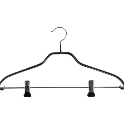 Perchas>DecoWoerner Percha Con Pinzas Antideslizante 40 Cm, ,1 Caja De 50 Piezas negro
