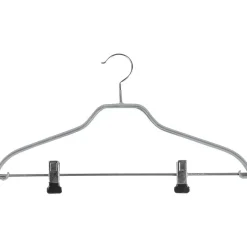 Perchas>DecoWoerner Percha Con Pinzas Antideslizante 40 Cm, A´ 10 Piezas plata
