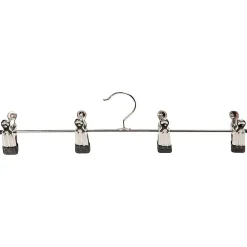 Perchas>DecoWoerner Percha Con Pinzas Quatro 40 Cm, 1 Caja De 50 Piezas plata