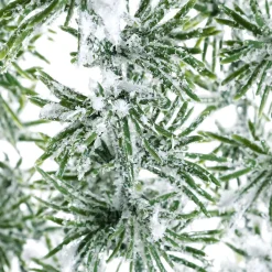 Decoración De Invierno|Plantas Colgantes>DecoWoerner Percha De Alerce Con Escarcha 122 Cm verde