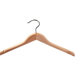 Perchas>DecoWoerner Percha De Madera Con Muescas, Angulada 45 Cm, 1 Caja A´50 Piezas Beige