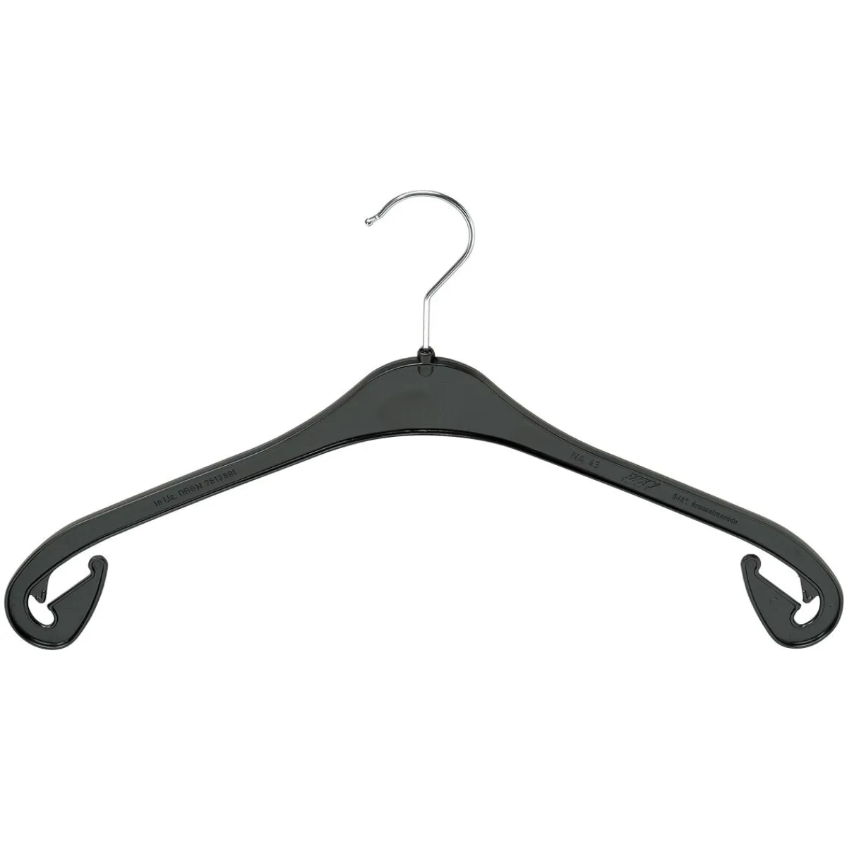 Perchas>DecoWoerner Percha De Plástico 43 Cm, 1caja A´300 Piezas negro