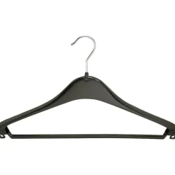 Perchas>DecoWoerner Percha De Plástico Con Barra 44 Cm,1 Caja A´125 Piezas negro