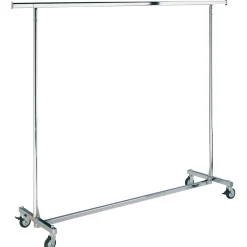 Percheros>DecoWoerner Perchero Con Ruedas Plegable, Altura Fija 150 Cm plata