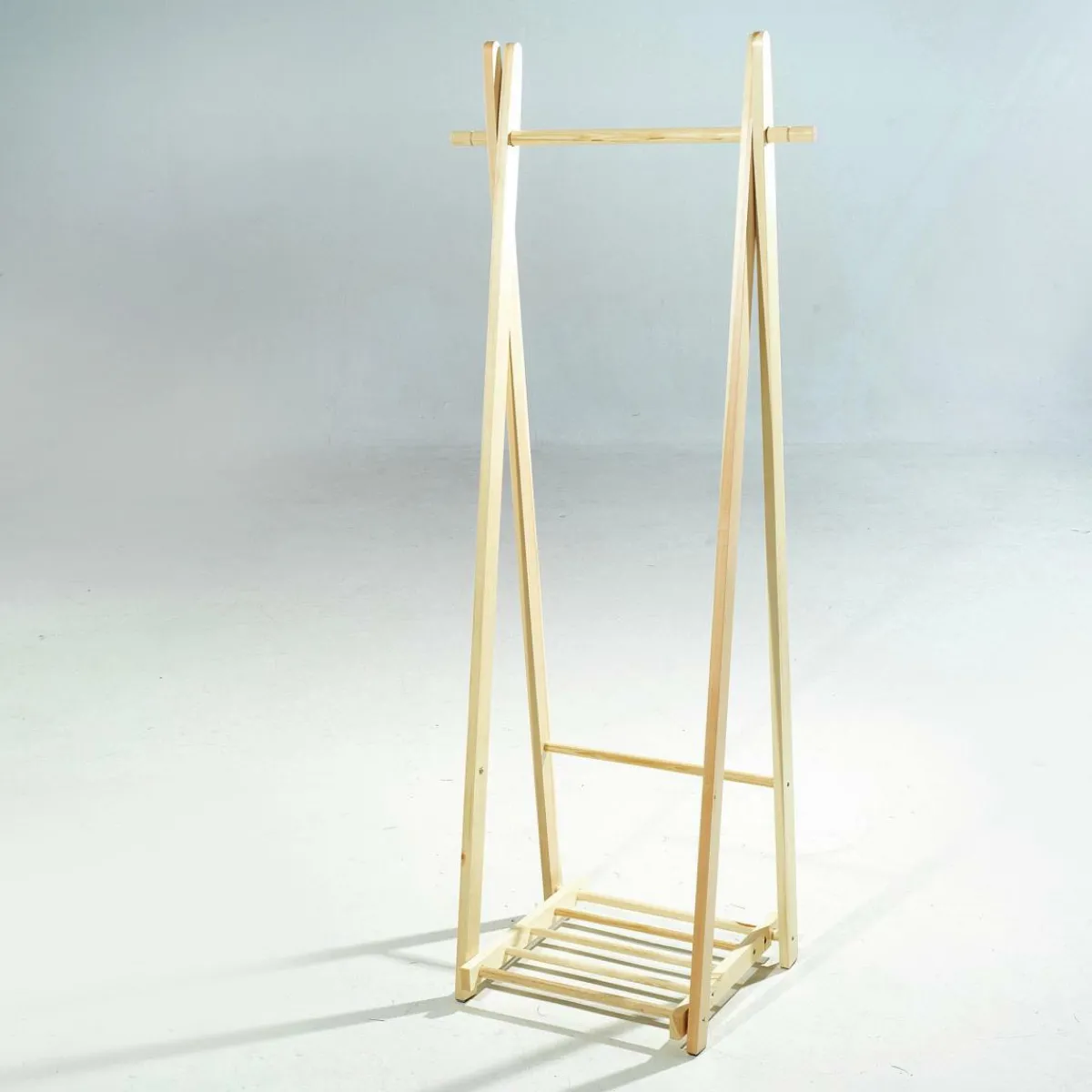 Percheros|Decoración Natural>DecoWoerner Perchero De Madera, Natural, 153 X 60 Cm Madera natural
