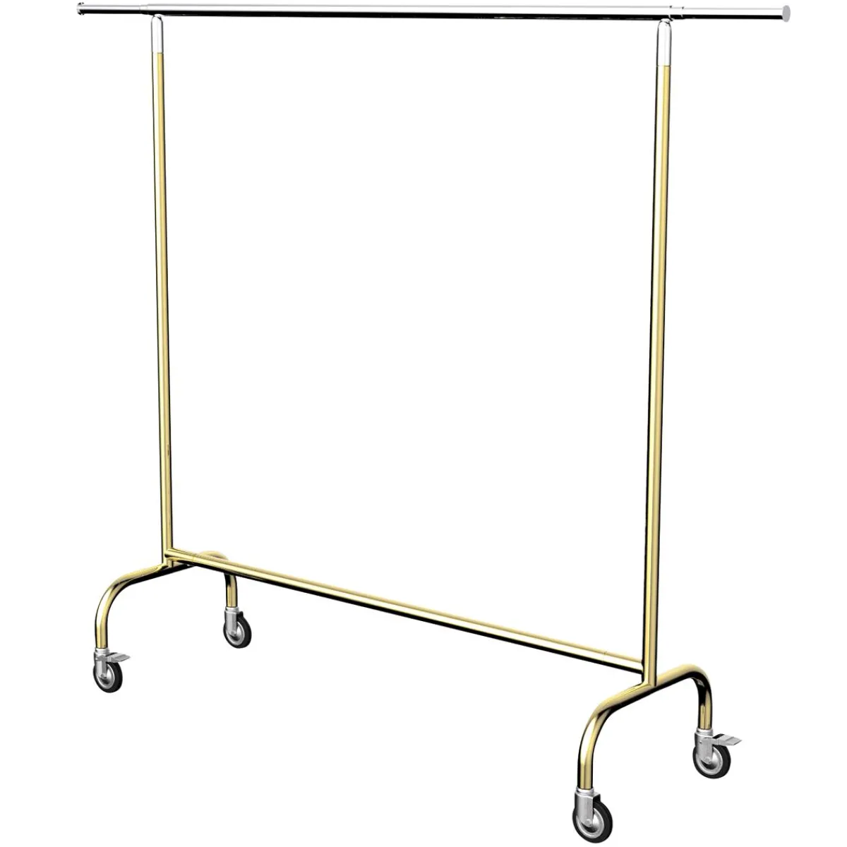 Percheros>DecoWoerner Perchero Rodante MASSIVE Regulable En Altura 150-220 Cm oro