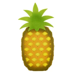 Decoración De Verano>DecoWoerner Piña Decorativa De Fieltro Sobre Base De Madera 35 Cm amarillo