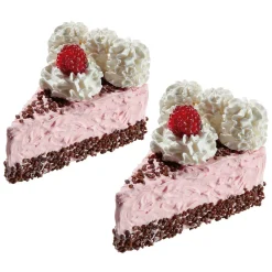 Pan Y Pastel>DecoWoerner Piezas De Tarta De Frambuesa, Juego De 2 Food Dummies 12 Cm rosa