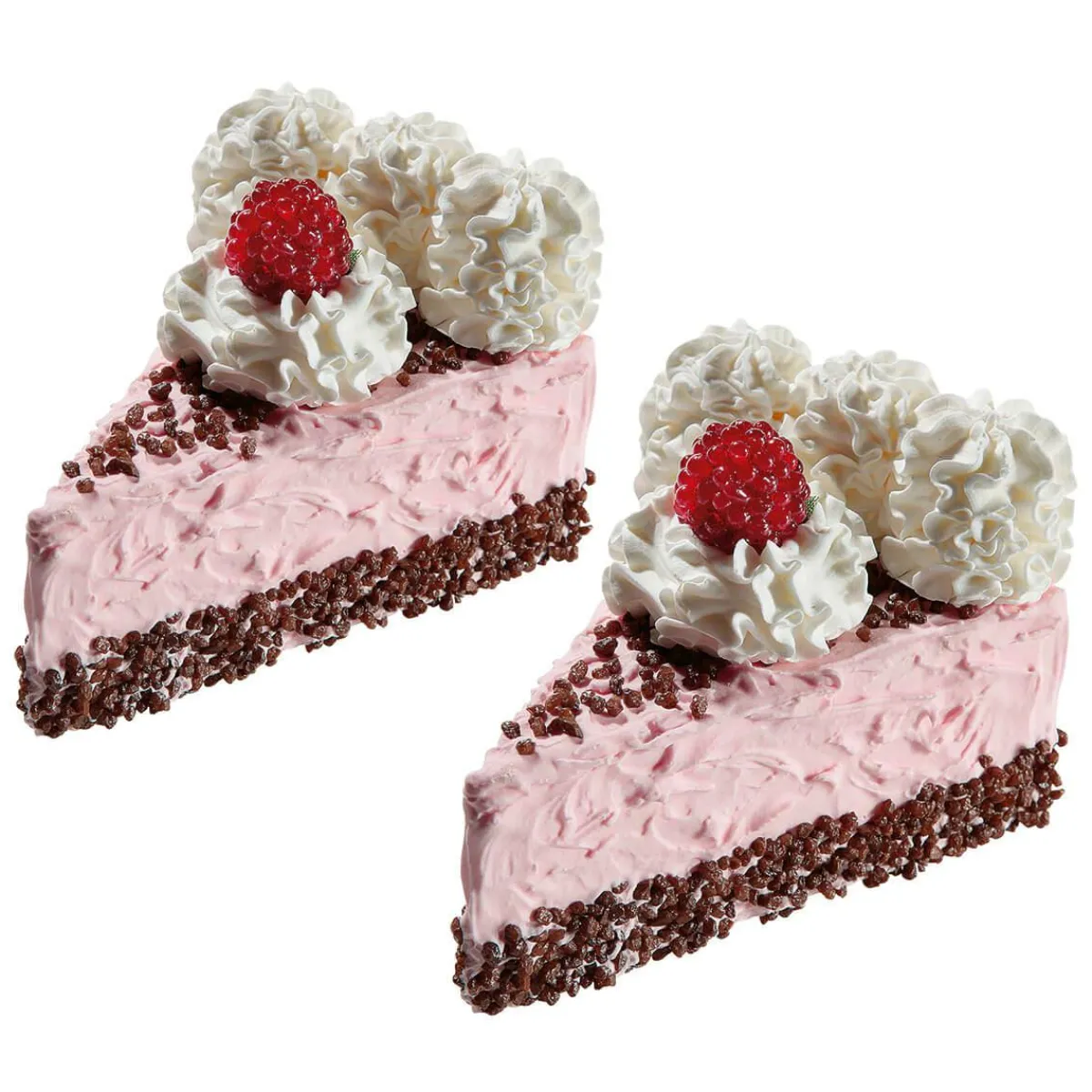 Pan Y Pastel>DecoWoerner Piezas De Tarta De Frambuesa, Juego De 2 Food Dummies 12 Cm rosa