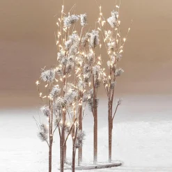 Decoración De Invierno|Árboles Artificiales>DecoWoerner Pino Con Ramas De Luz LED, LED Cálido, 130 Cm marrón