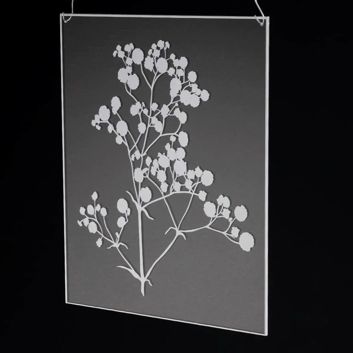 Decoración De Verano|Decoración De Primavera>DecoWoerner Pintura Acrílica "Gypsophila" 35 X 45 Cm transparente