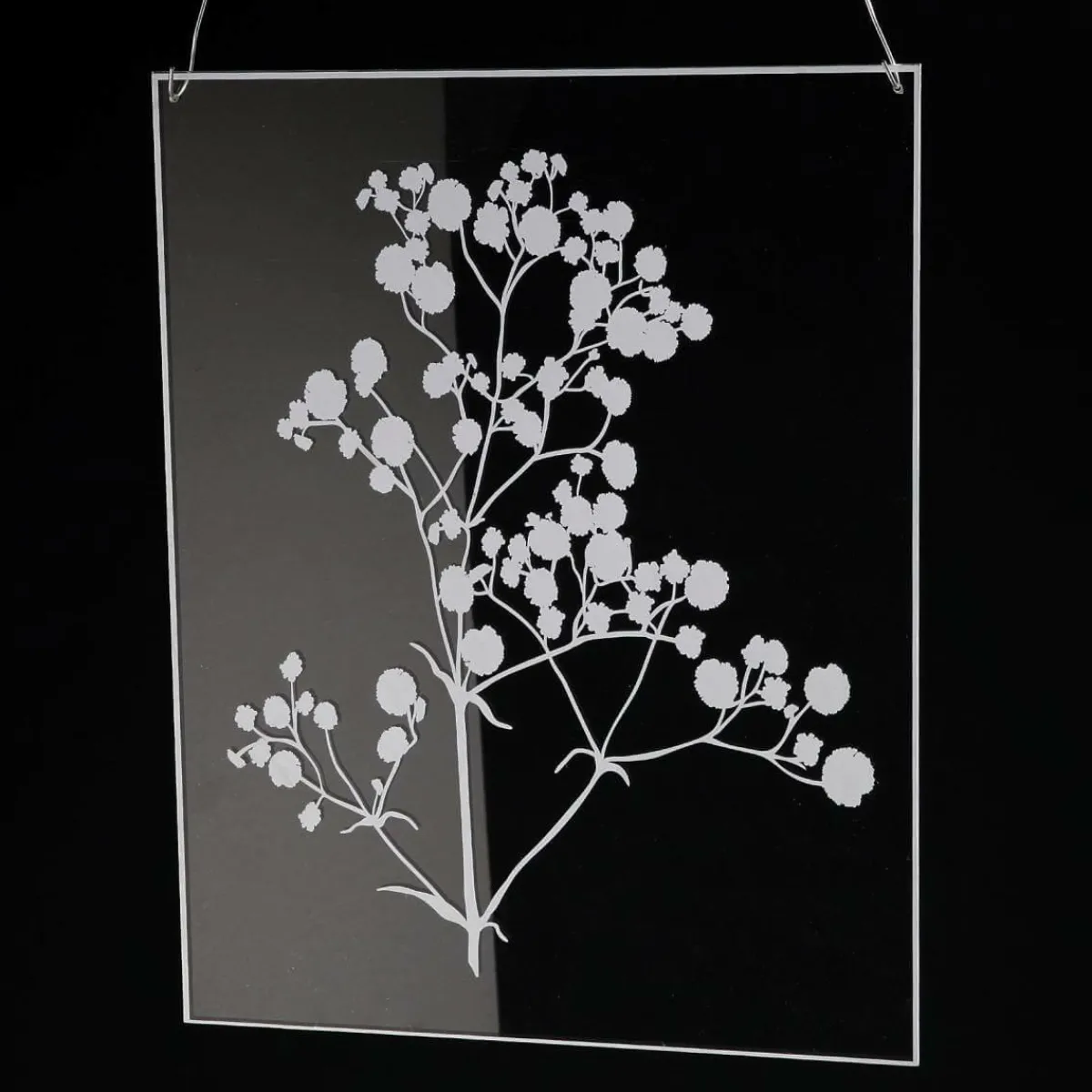 Decoración De Verano|Decoración De Primavera>DecoWoerner Pintura Acrílica "Gypsophila" 35 X 45 Cm transparente