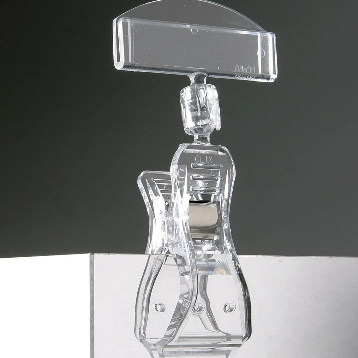 Etiquetaje>DecoWoerner Pinza Para Etiquetas De Precio Con Inserto, 10 Cm De Alto transparente