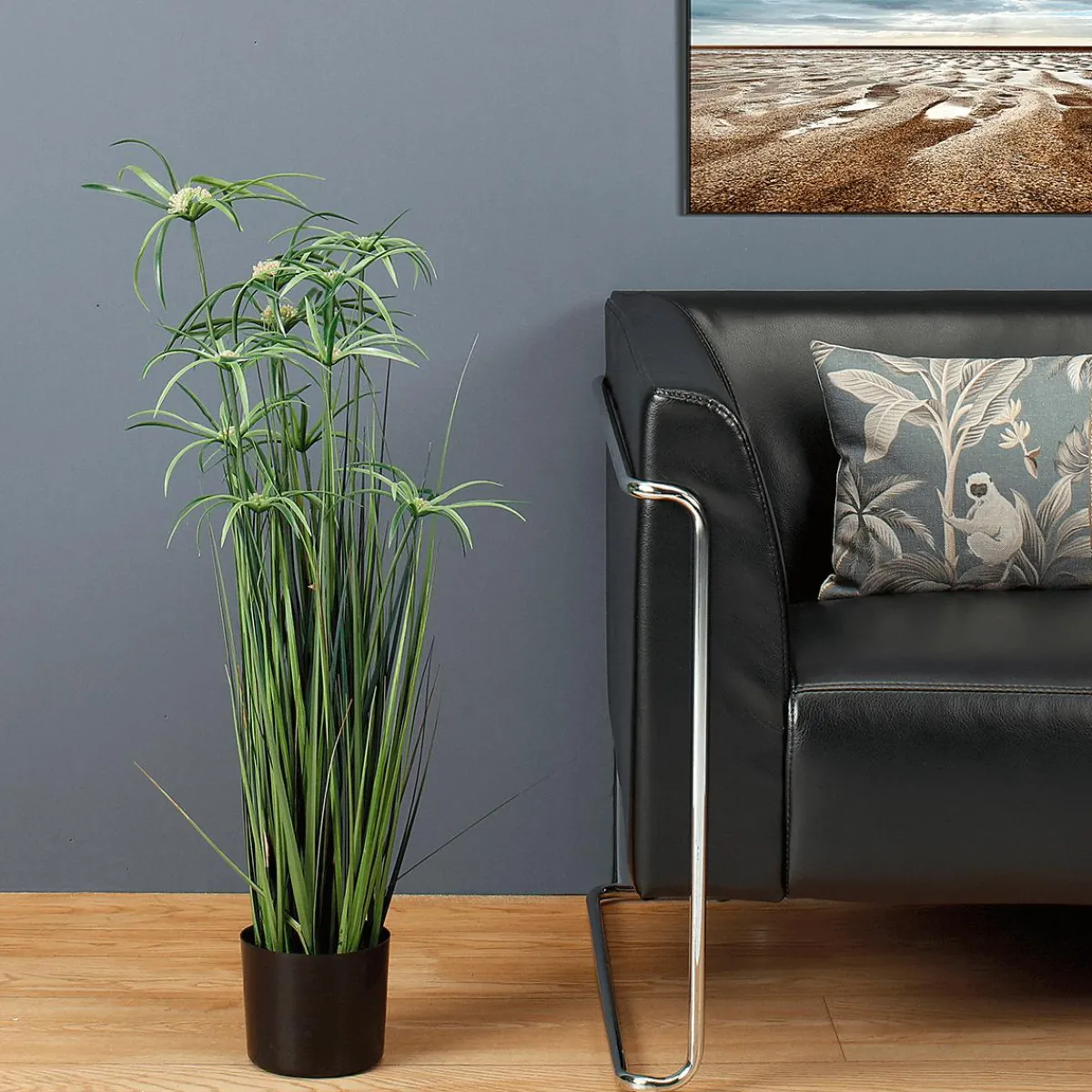 Hierba Decorativa>DecoWoerner Planta Artificial De Papiro En Maceta De 90 Cm verde
