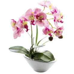 Plantas De Interior|Flores Artificiales>DecoWoerner Planta Artificial Orquídea En Maceta , 28 Cm rosa