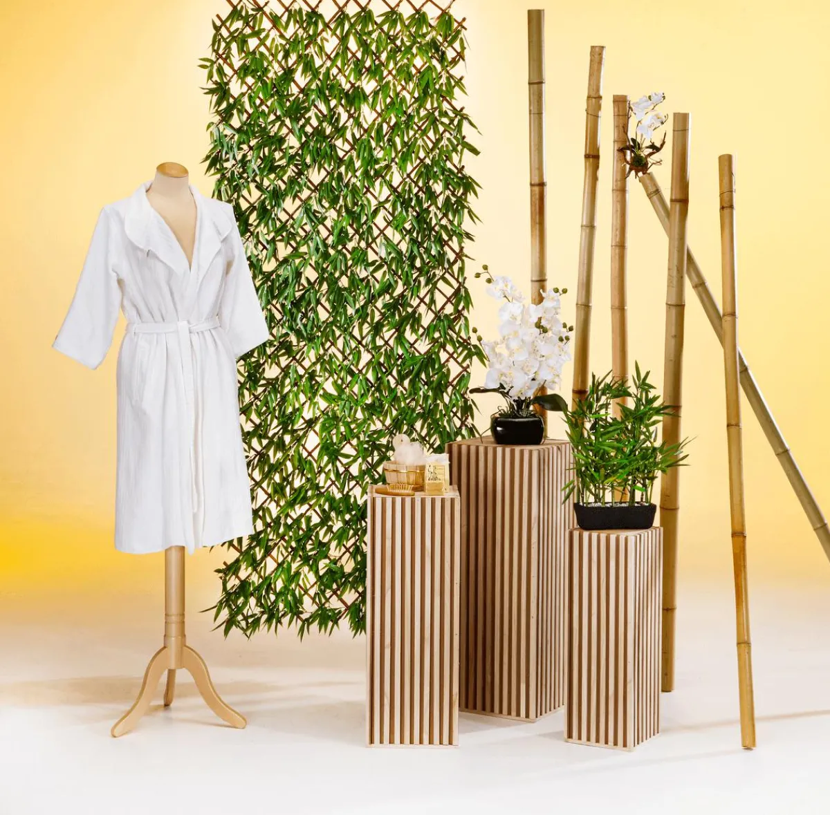 Plantas De Interior|Flores Artificiales>DecoWoerner Planta Artificial Orquídea , 40 Cm blanco