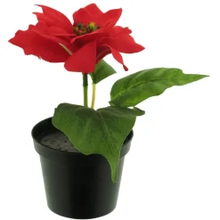 Plantas De Interior|Flores Artificiales>DecoWoerner Poinsettia Artificial En Maceta 15 Cm rojo