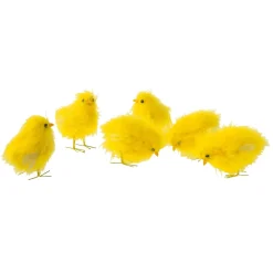 Decoración De Animales|Decoración De Pascua>DecoWoerner Pollitos Decorativos, 9 Cm, 6 Piezas amarillo