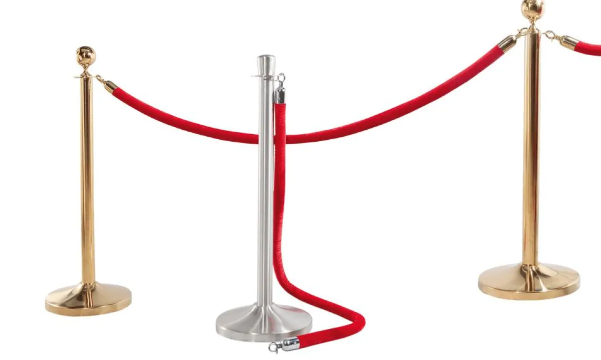 Carteles Y Señalización>DecoWoerner Postes Barrera Para Sistema De Guía De Personas, Altura: 94 Cm plata