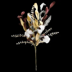 Decoración De Otoño|Ramas Y Ramitas>DecoWoerner Rama Artificial "Cotton Flower Grass Mix" 25 X 58 Cm marrón