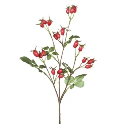 Decoración De Otoño|Ramas Y Ramitas>DecoWoerner Rama Artificial De Rosa Mosqueta Roja 66 Cm rojo