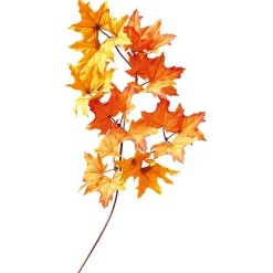 Decoración De Otoño|Ramas Y Ramitas>DecoWoerner Rama De Arce Artificial Ada, Longitud 80 Cm naranja