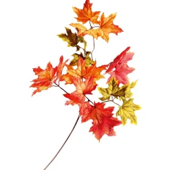 Decoración De Otoño|Ramas Y Ramitas>DecoWoerner Rama De Arce Artificial Roja/verde, Longitud 80 Cm rojo