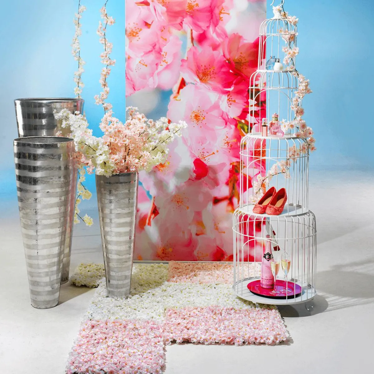 Decoración De Primavera|Guirnaldas Y Vides>DecoWoerner Rama De Flores De Cerezo Decorativas , 180 Cm rosa