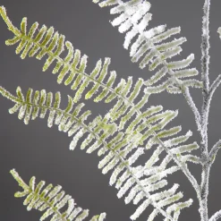 Decoración De Invierno|Ramas Y Ramitas>DecoWoerner Rama De Helecho Artificial Con Nieve, Longitud 80 Cm verde