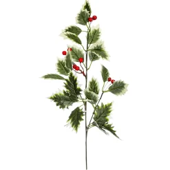Decoración De Otoño|Ramas Y Ramitas>DecoWoerner Rama De Ilex Con Bayas 47 Cm Juego De 2 verde