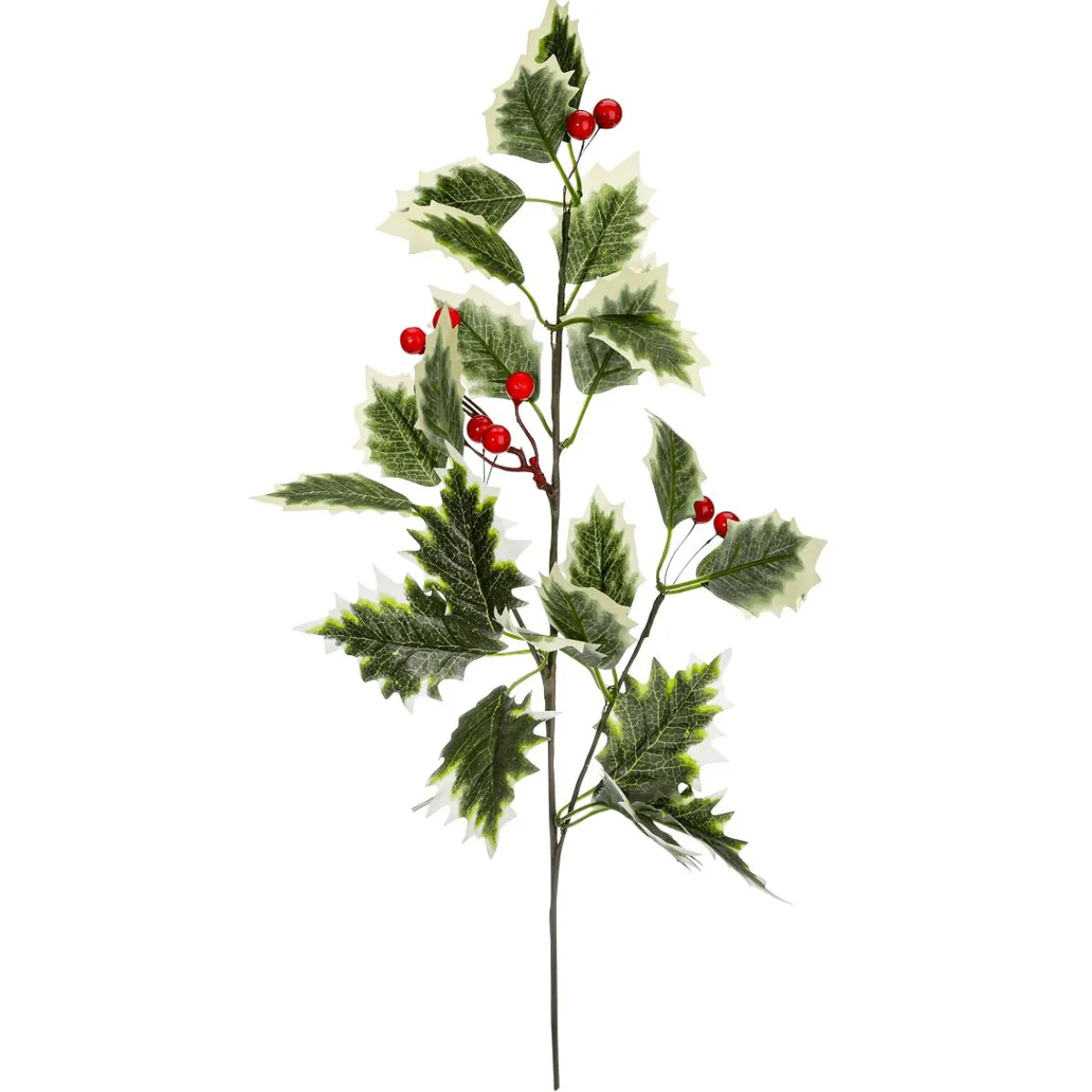 Decoración De Otoño|Ramas Y Ramitas>DecoWoerner Rama De Ilex Con Bayas 47 Cm Juego De 2 verde