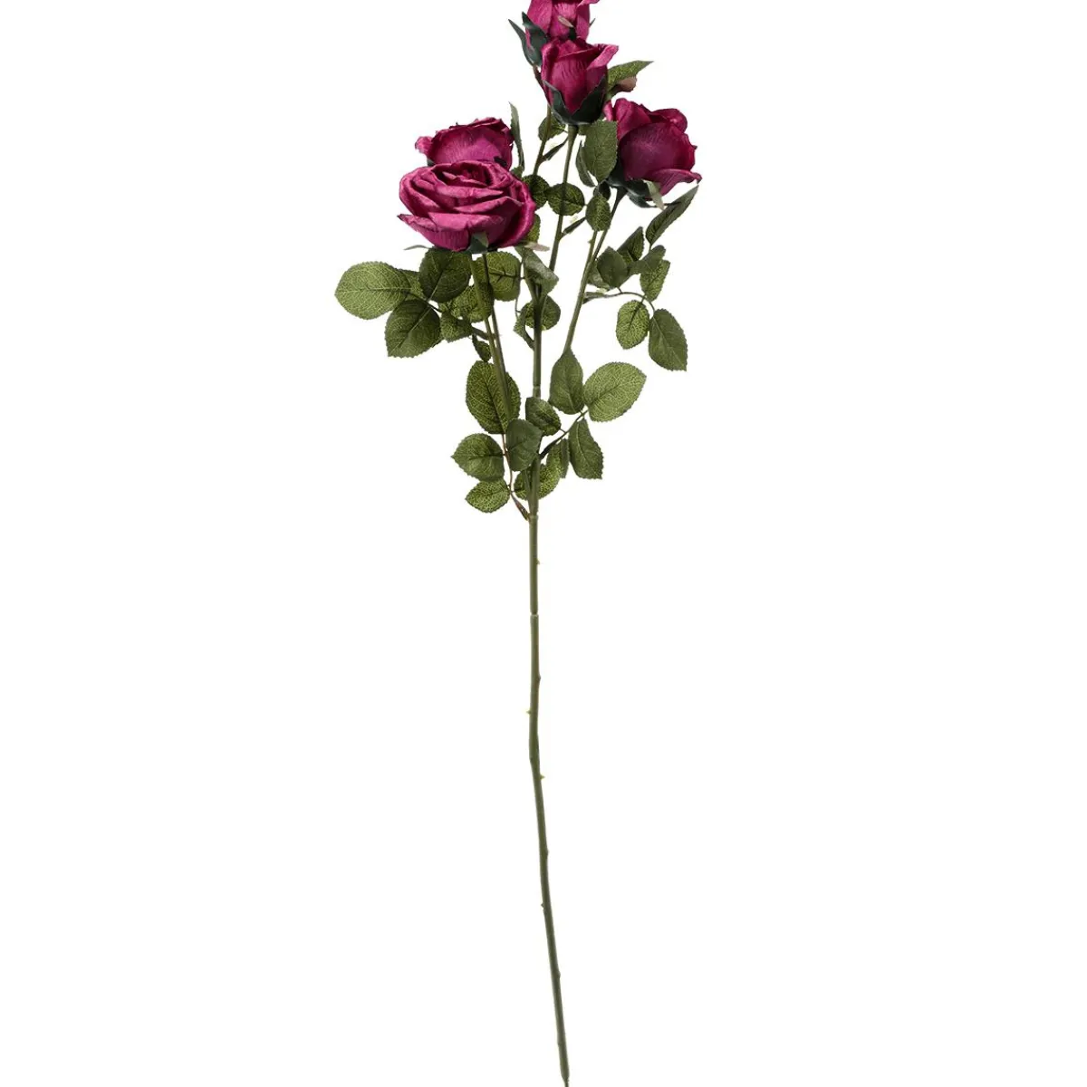 Decoración Temática|Flores Artificiales>DecoWoerner Rama De Rosa Artificial, 73 Cm, Color Púrpura rojo