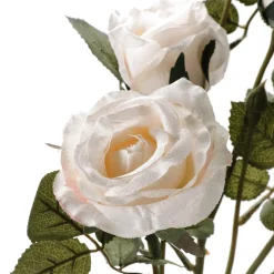 Decoración Temática|Flores Artificiales>DecoWoerner Rama De Rosa Artificial, 73 Cm, Cremoso blanco
