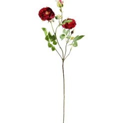 Decoración Temática|Flores Artificiales>DecoWoerner Rama De Rosa Inglesa Artificial, rojo