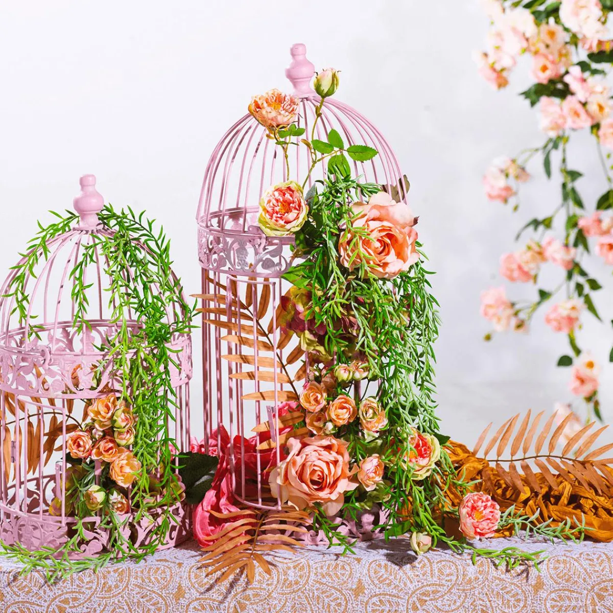 Decoración Temática|Flores Artificiales>DecoWoerner Rama De Inglesa Artificial, rosa