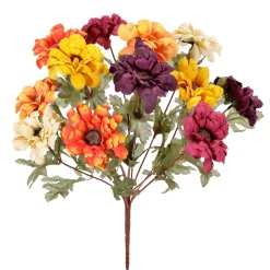 Decoración De Otoño|Ramos Y Coronas De Flores>DecoWoerner Ramo De Flores Artificiales Zinnias, Altura 37 Cm multicolor