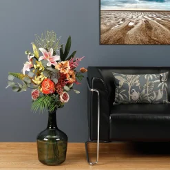 Ramos Y Coronas De Flores>DecoWoerner Ramo De Flores Artificiales De Colores 20 X 50 X110 Cm naranja