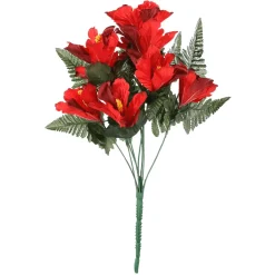 Decoración De Verano|Ramos Y Coronas De Flores>DecoWoerner Ramo De Hibisco Artificial, 46 Cm, rojo
