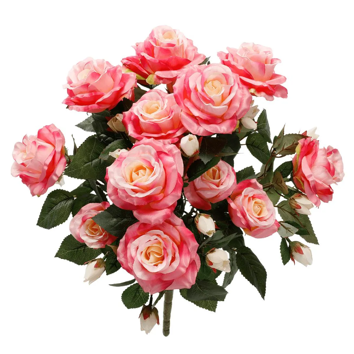 Ramos Y Coronas De Flores|Flores Artificiales>DecoWoerner Ramo De s Artificiales Con 15 Flores Cada Una, Y Amarillo, 54,5 Cm rosa
