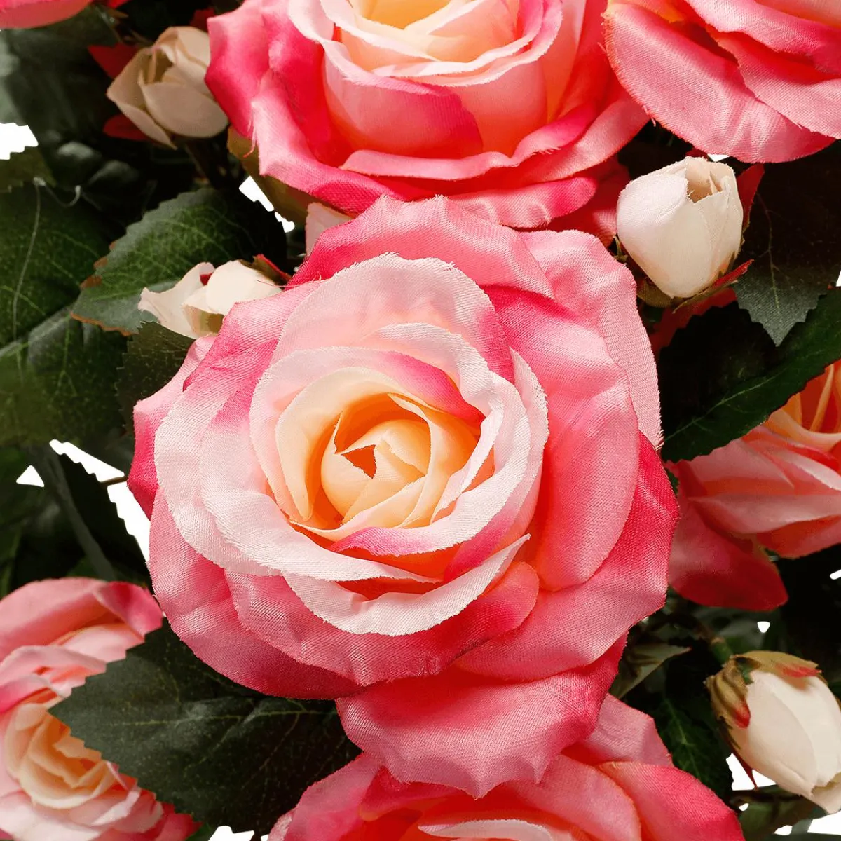 Ramos Y Coronas De Flores|Flores Artificiales>DecoWoerner Ramo De s Artificiales Con 15 Flores Cada Una, Y Amarillo, 54,5 Cm rosa