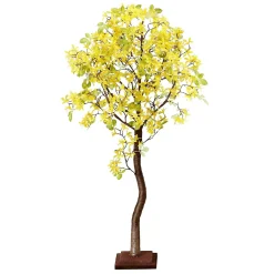 Árboles Artificiales>DecoWoerner Árbol Artificial De Forsythia Con Soporte 120 Cm amarillo