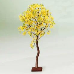 Árboles Artificiales>DecoWoerner Árbol Artificial De Forsythia Con Soporte 120 Cm amarillo