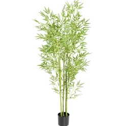 Plantas Verdes|Plantas De Interior>DecoWoerner Árbol De Bambú Artificial En Maceta verde