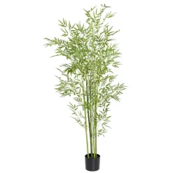 Plantas Verdes|Plantas De Interior>DecoWoerner Árbol De Bambú Artificial En Maceta verde