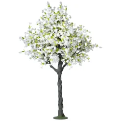 Decoración De Primavera|Árboles Artificiales>DecoWoerner Árbol De Flores De Cerezo Artificial, 220 Cm blanco