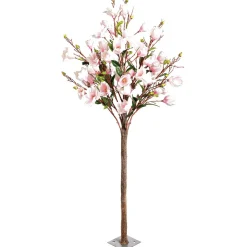 Decoración De Primavera|Árboles Artificiales>DecoWoerner Árbol De Flores De Magnolia Artificial, 180 Cm rosa